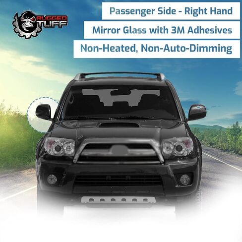 exactafit 8106R Passenger Side Mirror Glass Right Replacement Compatible With 2003-2009 Toyota 4Runner, 2003-2009 Lexus GX470 in Saudi Arabia