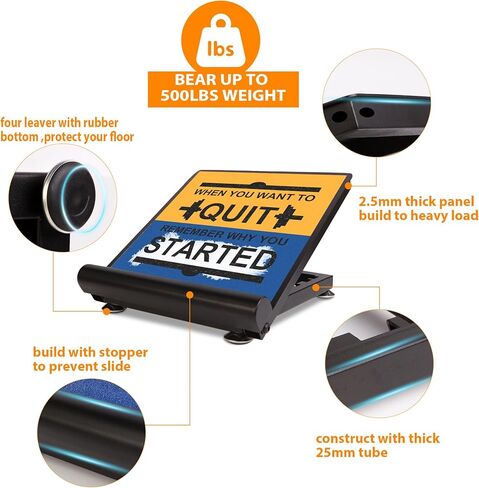 لوح مائل من Lovind عالي التحمل، لوح مائل احترافي لعضلة الساق - لوح مائل قابل للتعديل لتمدد ربلة الساق مع مضاد إضافي للنعال in Kuwait