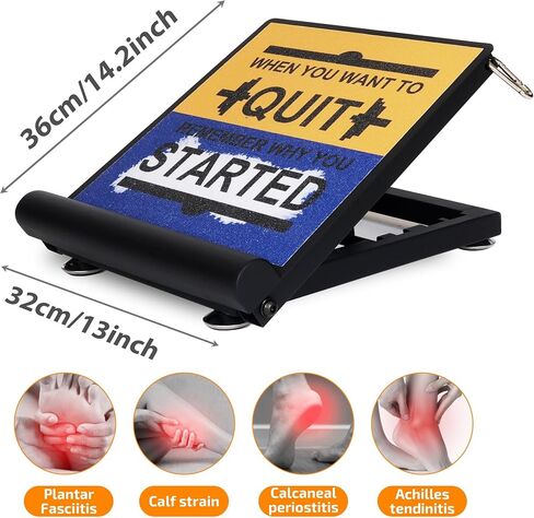 لوح مائل من Lovind عالي التحمل، لوح مائل احترافي لعضلة الساق - لوح مائل قابل للتعديل لتمدد ربلة الساق مع مضاد إضافي للنعال in Kuwait