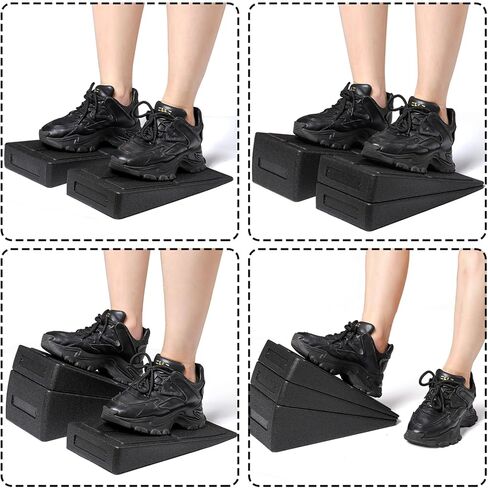 DEAYOU 3 Pack Slant Board Calf Stretcher, 12" Yoga Foam Workout Wedge, Squat Wedge Incline Board, Foot Stretching Block for Improve Lower Leg Strength, Physical Therapy, Exercise, Adjustable Angles in Saudi Arabia