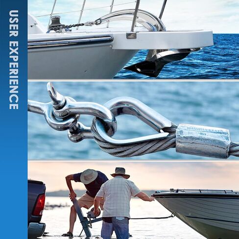 NECMETU D حلقة أغلال 3/8 بوصة 10 مللي متر مرساة تكبل الفولاذ المقاوم للصدأ 316 قارب تكبل ، الثقيلة برغي دبوس سلاسل أغلال in Kuwait