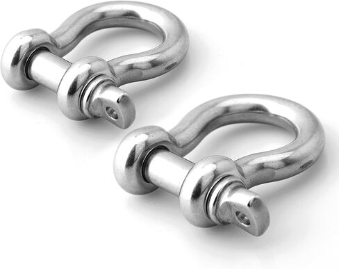 NECMETU D حلقة أغلال 3/8 بوصة 10 مللي متر مرساة تكبل الفولاذ المقاوم للصدأ 316 قارب تكبل ، الثقيلة برغي دبوس سلاسل أغلال in Kuwait