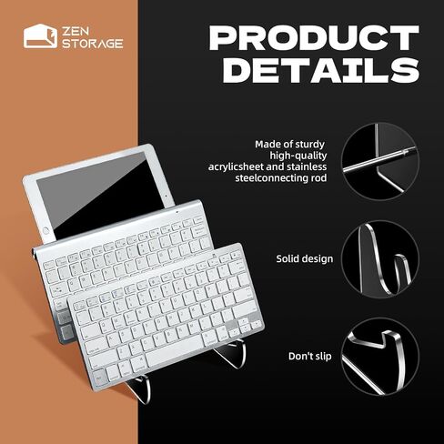 حامل عرض لوحة المفاتيح ZenStorage 3Tier، حامل تخزين، حامل لوحة المفاتيح الميكانيكية، حامل أكريليك شفاف in Saudi Arabia