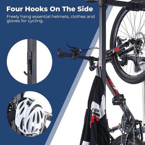 رف تخزين الدراجة قائم بذاته من DEERFAMY بحد أقصى 8 دراجات، سعة تحميل 600 رطل، رفوف دراجات فولاذية صلبة شديدة التحمل للمرآب للمنزل ومنظم المرآب in Kuwait
