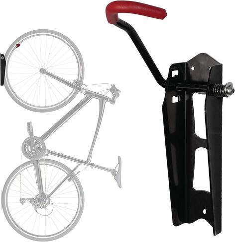 BV Bike Wall Mount with Scratch Protection - Heavy-Duty Vertical Bike Hanger with up to 40lb Capacity for Garage and Indoor Bike Storage, Foldable Design, Bike Rack Garage, Bike Hangers for Garage in Saudi Arabia