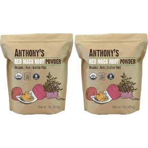 Anthony's Organic Red Maca Powder, 1 lb, Raw, Gluten Free, Non GMO, Non Gelatinized in Saudi Arabia