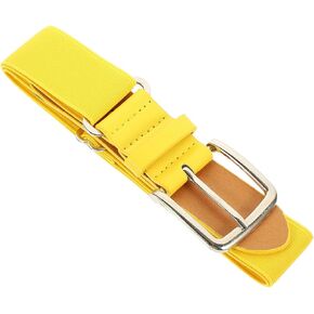 SUPVOX Baseball Belt Softball Belt Elastic Adjustable Sports Waistband Yellow Pu Leather for Men Women Students Outdoor Team Sports Random Color in Kuwait