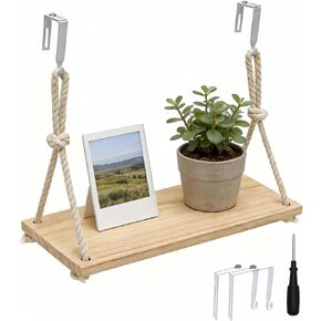 رف معلق على شكل حجرة، رف حائط على شكل حجرة مكتب مع خطافات حبل قابلة للتعديل، ملحقات مكتب لديكور المكتب، منظم، تخزين في أماكن العمل in Kuwait