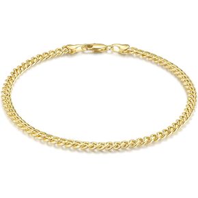 14K Gold Ankle Bracelets for Women 14K Gold Anklets for Women Anklet Bracelets for Womens Refined and Modern Look Womens Cuban Link Anklet 9/10/11 inches in Kuwait