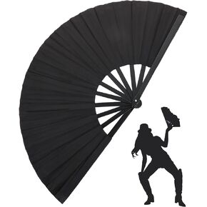 Large Folding Hand Fan for Line Dancing, Boots on The Ground Clacking/Popping Rave Fans, 13in Nylon-Cloth Foldable Dance Fans in Saudi Arabia