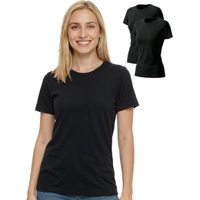 2 Pack 100% Merino Wool T Shirt for Women,Wool Short Sleeve Base Layer,Breathable Lightweight Tee in Kuwait
