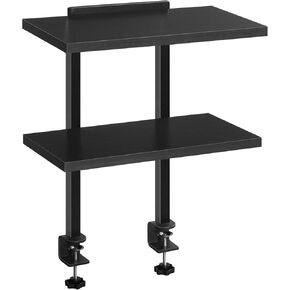 Clamp On Desk Organizer, 3-Tier Desktop Bookshelf, Adjustable Desk Storage Shelf, Metal Frame, for Office, Study and Game Room, Black DSBK3601 in Saudi Arabia