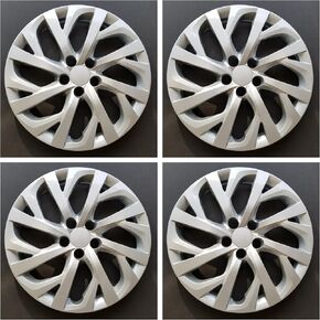Set of 4 – 16" Replica Wheel Covers Hubcaps for 2017-2019 Toyota Corolla | 8 Split-Spoke Silver | Snap-On ABS | Hollander 61181 | Part # 52816S in Saudi Arabia
