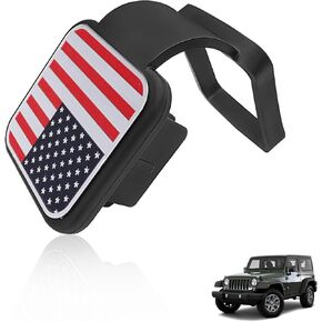 Trailer Hook Dust-Proof Plug, 1.9 Inch Hitch Cover Trailer Hitch Cover, Car Accessories Square Mouth Protection Cover Traction Cover Suitable for Most Cars and Trailers, Black in Kuwait