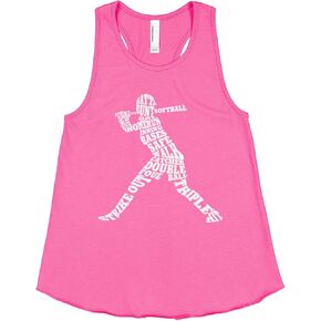 Threadrock Big Girls' Softball Batter Typography Racerback Tank Top in Saudi Arabia