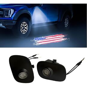 2Pcs Side Mirror Logo LED Welcome Lights Puddle Lamp Projector Door Light Floor Light Accessories Suitable for Ford F150 F250 F350 2015 2016 2017 2018 2019 2020 2021 2022 2023 2024 2025 in Saudi Arabia