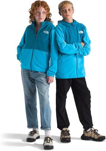 The North Face boys Glacier Full Zip Hooded Jacket - Lightweight Fleece Hoodie for Boys & Girls, Secure Zip Hand Pockets in Saudi Arabia