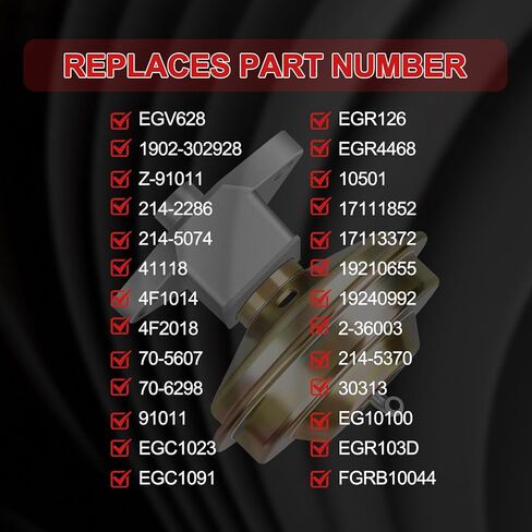 214-2286 EGR صمام 5.0L 5.7L V8 متوافق مع شيفروليه/تشيفي بليزر C1500 C2500 G10 G20 G30 K2500 GMC C1500 C2500 G1500 G2500 G3500 Jimmy K1500 1988 1989 1990 1991 1992 1993 1994 1995 in Kuwait