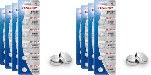 بطارية خلية زر ليثيوم Tenergy CR927 3V، للساعات، وأجهزة استشعار درجة الحرارة، وزجاجات المياه الذكية، وأجهزة التحكم عن بعد، 10 عبوات in Kuwait
