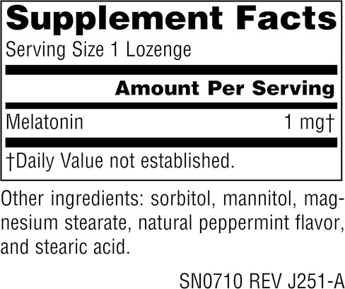 Source Naturals Melatonin, Helps Promote Sleep*, 1 mg - 200 Peppermint Flavored Lozenges in Kuwait