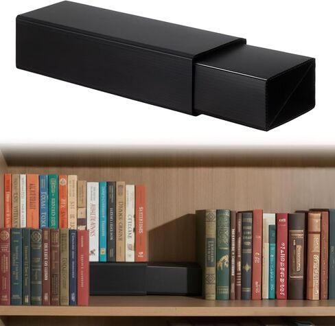 Thyle 1 Set Bookshelf Riser 2 Levels - Nesting Assembled PP Board Manga Shelf Riser for Books Collection Organizer, Space-Saving Display Stand for Books, Manga, DVDs, CDs (Black) in Kuwait