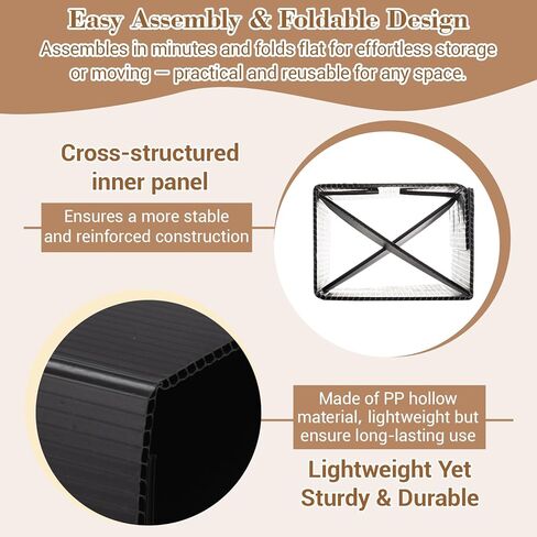 Thyle 1 Set Bookshelf Riser 2 Levels - Nesting Assembled PP Board Manga Shelf Riser for Books Collection Organizer, Space-Saving Display Stand for Books, Manga, DVDs, CDs (Black) in Kuwait