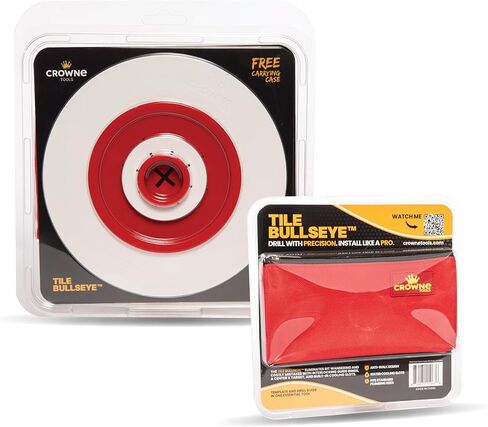 Tile Bullseye - قالب ودليل حفر البلاط متعدد الأحجام، 4 حلقات متشابكة، بلاستيك متين، محاذاة دقيقة in Saudi Arabia