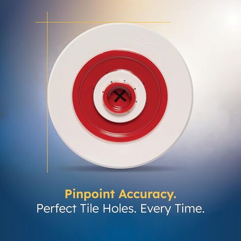 Tile Bullseye - قالب ودليل حفر البلاط متعدد الأحجام، 4 حلقات متشابكة، بلاستيك متين، محاذاة دقيقة in Saudi Arabia