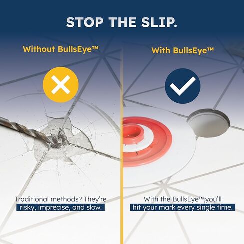 Tile Bullseye - قالب ودليل حفر البلاط متعدد الأحجام، 4 حلقات متشابكة، بلاستيك متين، محاذاة دقيقة in Saudi Arabia