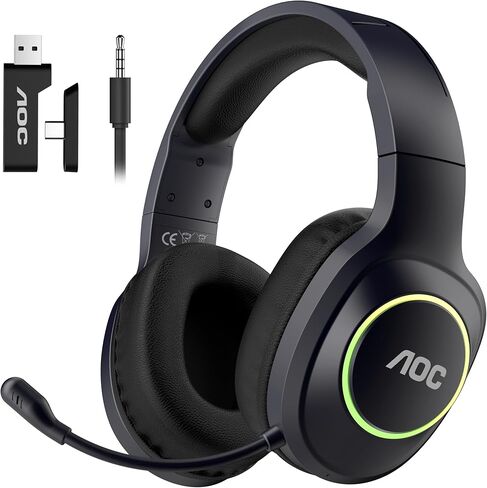 ACG Wireless Gaming Headset Compatible with PS5, Bluetooth 5.3 Gaming Headphones with Noise Canceling Mic in Saudi Arabia