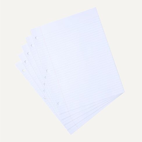 Amazon Basics Loose Leaf Paper, College Ruled Binder Paper, 100 Sheets, 11" x 8.5", 6 pack, White in Saudi Arabia