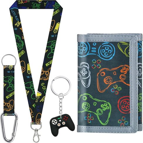 sundee Kids' Wallets for Boys and Girls, Trendy and Functional with Eye - Catching Charms and Matching Lanyards in Multiple Themes - Ideal for Every Little Explorer's Storage Needs-Baseball in Saudi Arabia