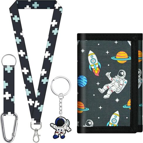 sundee Kids' Wallets for Boys and Girls, Trendy and Functional with Eye - Catching Charms and Matching Lanyards in Multiple Themes - Ideal for Every Little Explorer's Storage Needs-Baseball in Saudi Arabia