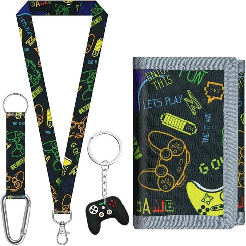 sundee Kids' Wallets for Boys and Girls, Trendy and Functional with Eye - Catching Charms and Matching Lanyards in Multiple Themes - Ideal for Every Little Explorer's Storage Needs-Baseball in Saudi Arabia