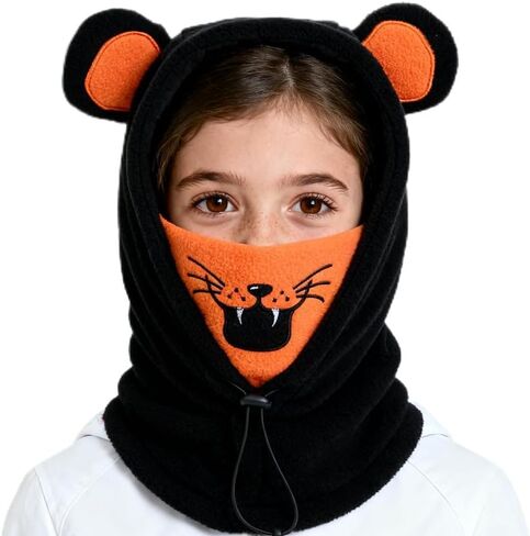 DARCHEN Kids Children's Balaclava Hat Fleece Ski Face Mask Winter Cap Adjustable Double Neck Warmer in Saudi Arabia