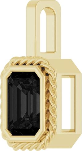Bonyak Jewelry 14k Yellow Gold Natural Black Onyx Men's Pendant Refined in Saudi Arabia