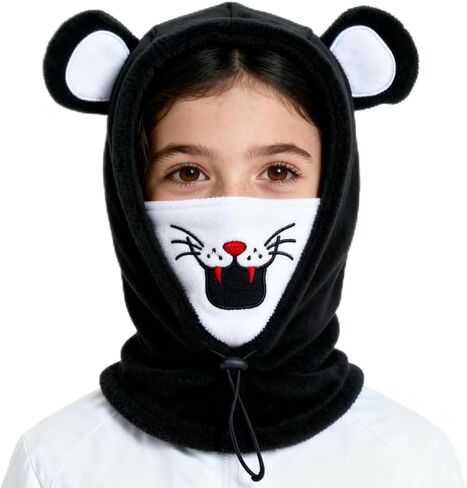 DARCHEN Kids Children's Balaclava Hat Fleece Ski Face Mask Winter Cap Adjustable Double Neck Warmer in Saudi Arabia