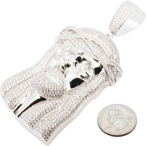 14K Yellow/White Gold Plated Brass AAA Cubic Zirconia Jesus Piece Pendant Hip Hop Costume Fashion Jewelry For Men in Saudi Arabia