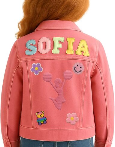 Personalized Kids Embroidered Denim Jacket - Custom Name & Cute Designs, Toddler to Youth Jean Coat, Perfect Birthday, Christmas & Back-to-School Gift for Boys & Girls in Saudi Arabia