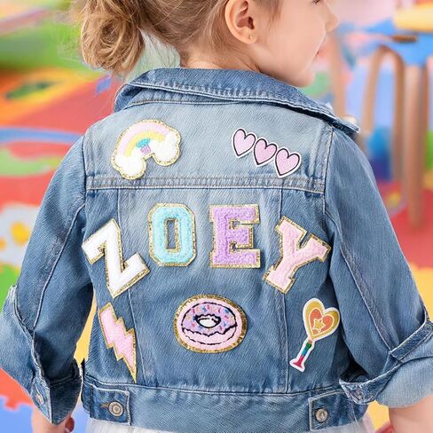Personalized Kids Embroidered Denim Jacket - Custom Name & Cute Designs, Toddler to Youth Jean Coat, Perfect Birthday, Christmas & Back-to-School Gift for Boys & Girls in Saudi Arabia