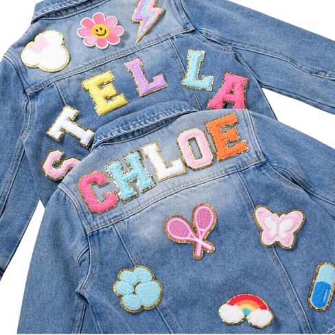 Personalized Kids Embroidered Denim Jacket - Custom Name & Cute Designs, Toddler to Youth Jean Coat, Perfect Birthday, Christmas & Back-to-School Gift for Boys & Girls in Saudi Arabia