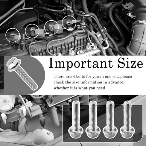 4PCS M5x25mm Car Ignition Coil Bolts OEM W714507S437,Stainless Steel Bolt Kit for Ignition Coils Compatible with Mercury Ford Lincoln,Automotive Replacement Ignitions Coils Bolt Set in Kuwait