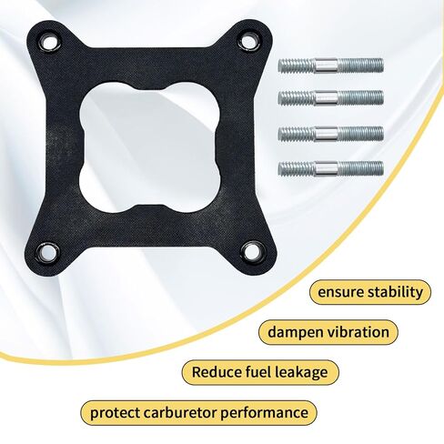 9265 محرك المكربن ​​عازل للحرارة مربع تتحمل طوقا فاصل يناسب Edelbrock أداء المدخول وسلسلة الرعد الكربوهيدرات مربع تتحمل، هولي نمط 4150 الكربوهيدرات المزدوج الطائرة مركز مفتوح in Kuwait