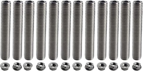DEWHEL Stainless Steel LS Header Stud Kit Bolts For LSX LS2 LS3 LS6 LS7 4.8 5.3 6.0 6.2L in Saudi Arabia