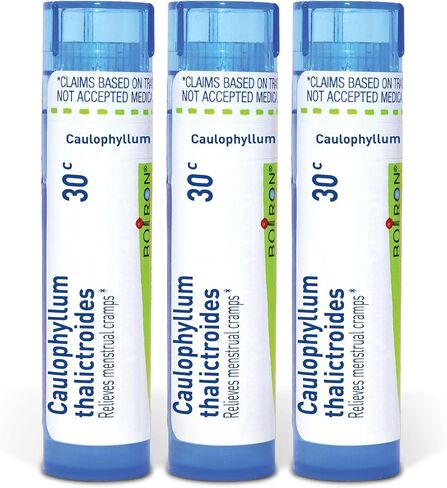 Boiron Caulophyllum Thalictroides 30C دواء المثلية لتخفيف تشنجات الدورة الشهرية - حزمة من 3 (240 حبة) in Kuwait