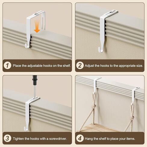 2 Pack Hanging Cubicle Shelves for Fabric Walls, 11.8" Wood Wall Shelf with Hooks and Cotton Rope, Boho Style Storage for Office Cubicles and Home Workspaces in Saudi Arabia