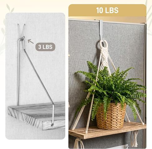 رف مقصورة معلق - عبوتان، رف مقصورة بوهو مع حبل منسوج يدويًا، ملحقات حجرة لديكور المكتب، المنظم، التخزين في أماكن العمل in Kuwait