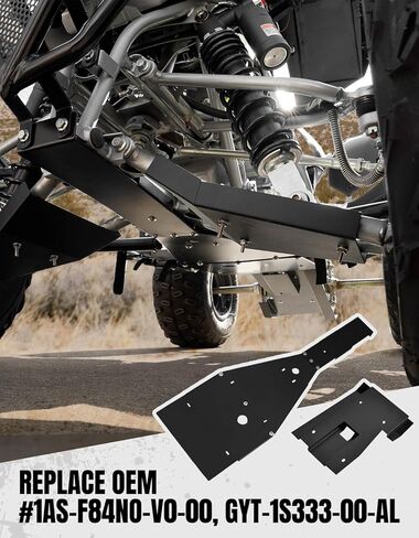 A & UTV PRO Aluminum Skid Plate Guard Kit for Yamaha Raptor 700/700R 2006-2025 Accessories, Full Chassis & Swing Arm Frame Protector Durable Black Powder Coated Guard for Off-Road ATV in Saudi Arabia
