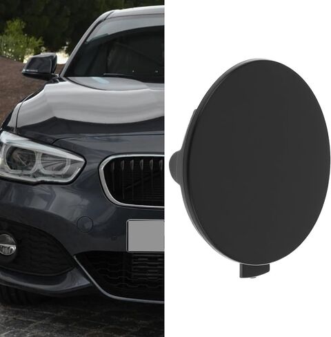 Car Front Tow Bar Cover 51118064578 Front Bumper Trailer Cover Accessory Towing Eye Cover Compatible with BMW 1 Series Black in Saudi Arabia