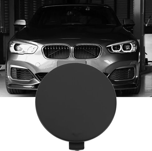 Car Front Tow Bar Cover 51118064578 Front Bumper Trailer Cover Accessory Towing Eye Cover Compatible with BMW 1 Series Black in Saudi Arabia